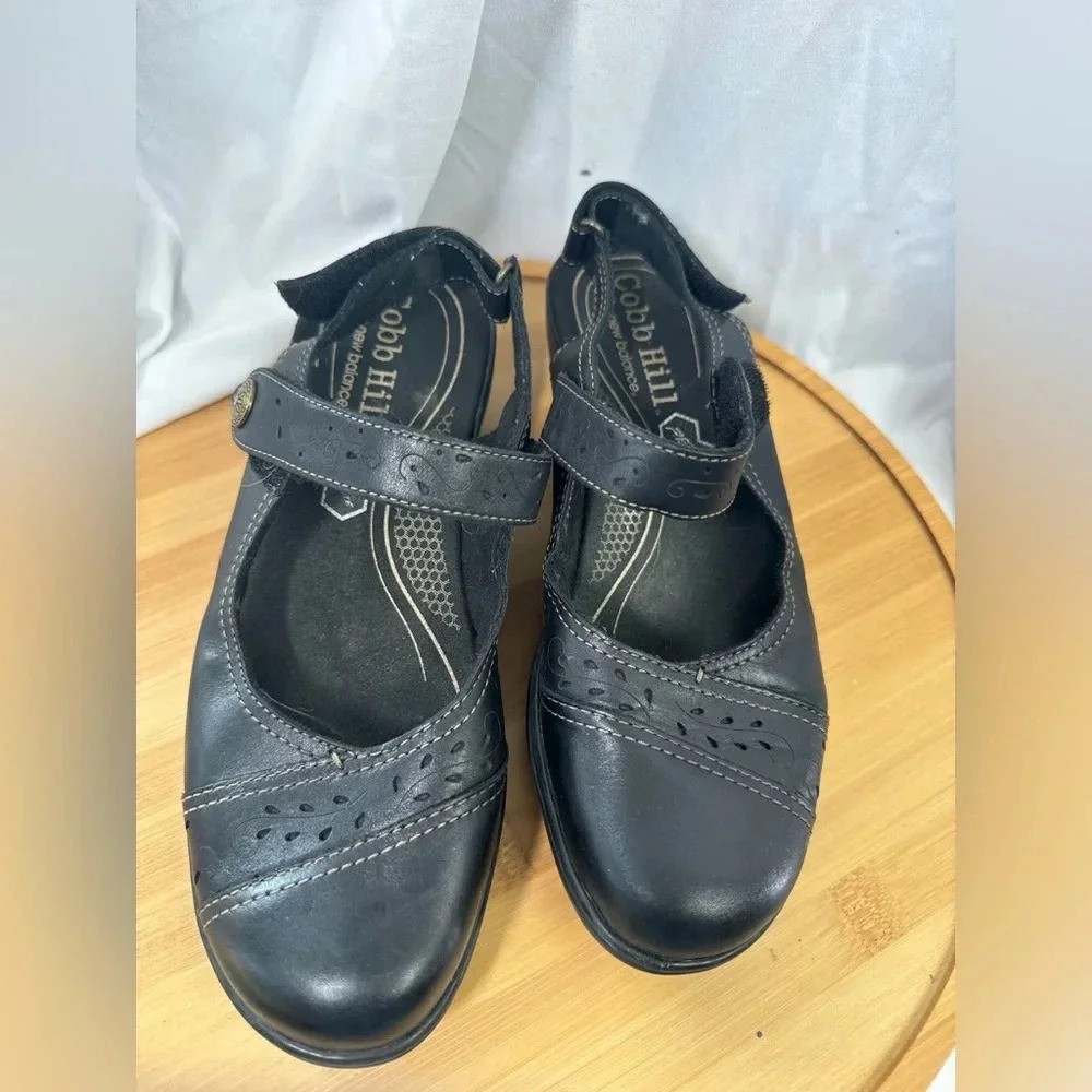 Women’s Cobb hill New balance, black, leather, flat, comfort, maryjane shoe Sz 7